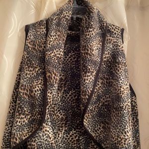 Fleece waterfall vest - oversize fit